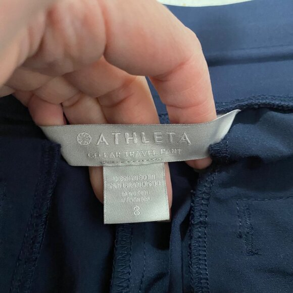 Athleta Go Far Travel Pant Navy Blue Size 8 - Picture 7 of 12